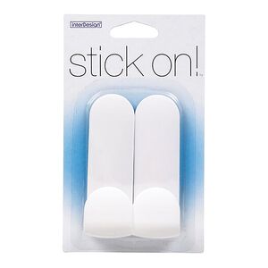 Interdesign 2-Piece Self Adhesive Hook White 4inch Interdesign 2-Piece Self Adhesive Hook White 4inch